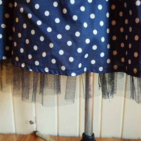 Polka dot dress with tulle petticoat - Picture 4 of 5